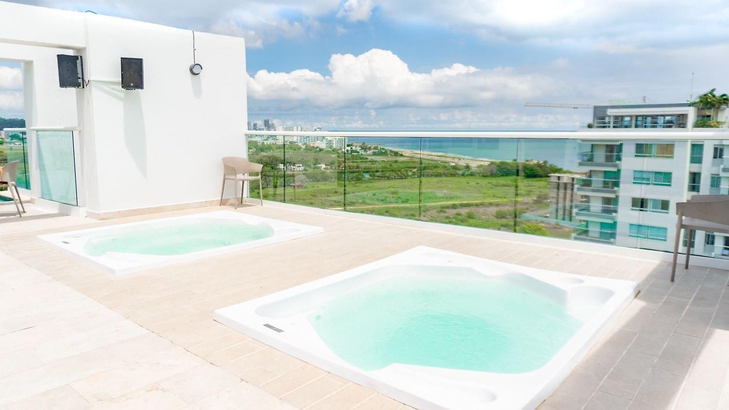 DQ1102 Hermoso con Jacuzzi priv y Vista increíble - 10 min Centro Historico Apartamento Cartagena